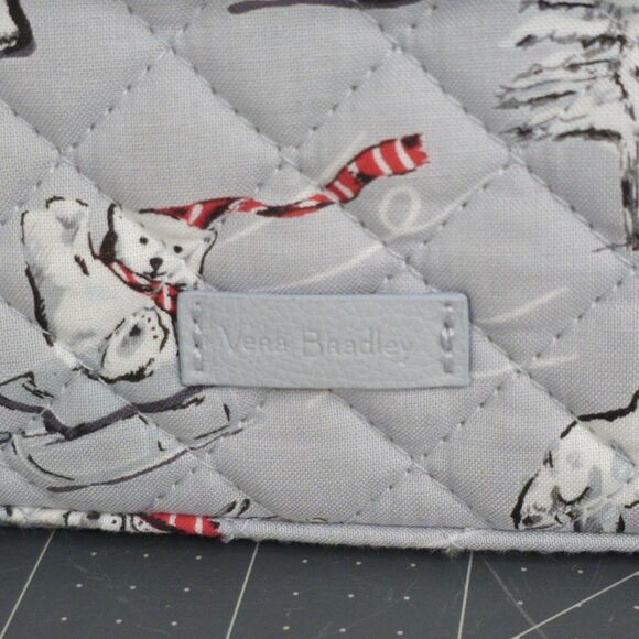 Vera Bradley Iconic Brush and Cosmetic Case Beary Merry Polar Bear NWT - Picture 2 of 9